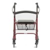 Rolator de mers cu 4 roti, frana, scaun si cos