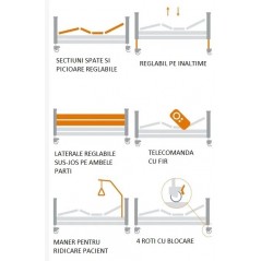 Pat electric Daliecon, reglabil pe inaltime si pe sectiuni, suport ridicare inclus, import Germania