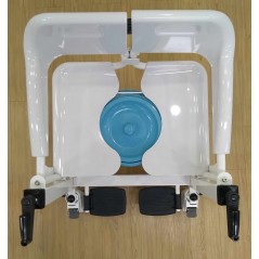 Scaun transfer pat-toaleta-baie-masa fara a ridica utilizatorul. Scaun WC camera tip Foarfeca. -RESIGILAT -Expus in magazin