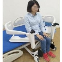 Scaun transfer pat-toaleta-baie-masa fara a ridica utilizatorul. Scaun WC camera tip Foarfeca. -RESIGILAT -Expus in magazin