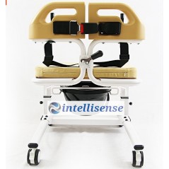 Scaun transfer pat-toaleta-baie-masa fara a ridica utilizatorul. Scaun WC camera tip Foarfeca. -RESIGILAT -Expus in magazin