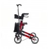 Rolator de mers cu 4 roti, frana, scaun, sustine 135 Kg din Aluminiu
